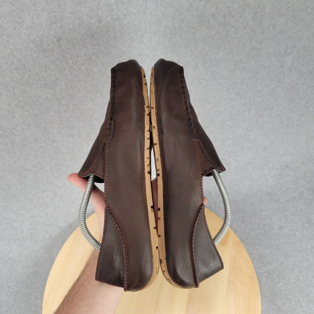 UGG Upshaw Loafers Mens Size 10 Brown Leather Slip On Driving Moccasins 1098150